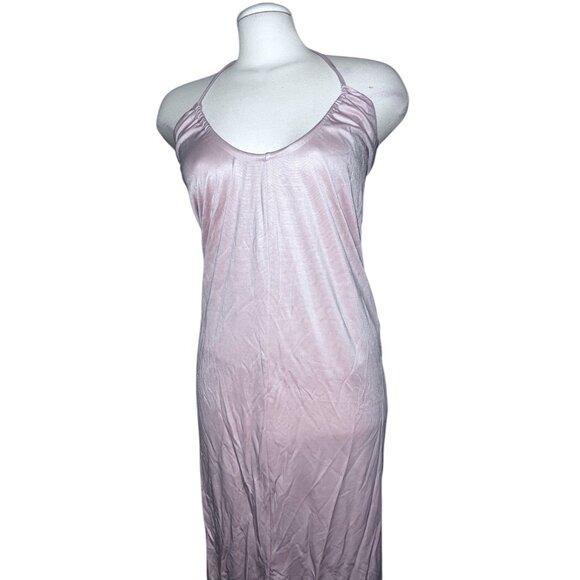 OGL Halter Neck Dress Sleeveless Knee Length Elegant Casual Wear Sz Small Beige - Picture 6 of 13